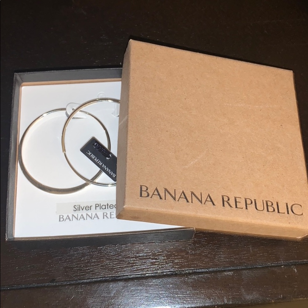 Silver Hoop Earrings Banana Republic